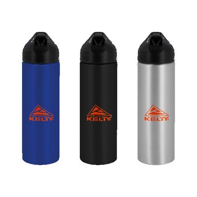 EasyFlow Recycled Aluminum Bottle w Straw Lid